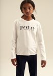 Polo Girls Embroidered Long Sleeve Tee - Off White
