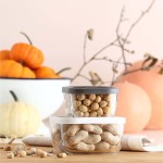 270ML Glass Square Food Container With White Lid