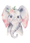Floral Elephant - Wall Art Print - A1