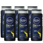 Nivea Men Deep Extreme 3IN1 Shower Gel Maxxtech 6 X 500ML
