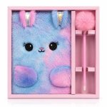 Fluffy Bunny Notebook & Pom Pom Pen Gift Set