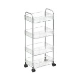 JG20375450 4 Tier Acrylic Trolley 38CM X 27CM X 85CM