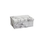 Gift Box Silver Marble Abstract Size 3 22X16X9CM