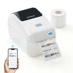NB605 - - K3 - Thermal Business Bluetooth Label Printer - Incl 50X30MM Label Roll With 900 Labels Ivory White