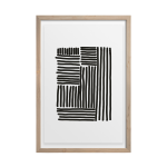 Tetris Art Print - A4 210 X 297MM Framed - Natural Frame