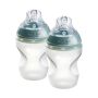 Tippee Closer To Nature Soft Feel Silicone Baby Bottles Slow Flow Teat With Anti-colic Valve Stain And Odour Resistant 260ML 2 Pack 0M+