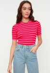Striped Knit Top - Pink