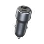 Fast Car Charger Dual Port 48WATT Type + USB Adapter-