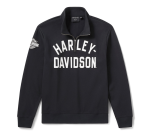 Men’s H-d Essential 1 4 Zip Pullover Fleece – Harley Black