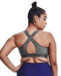 Women's Armour Mid Crossback Heather Sports Bra - Charcoal Light Heather XS