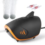 Hitop 4W 110GPH Powerful Aquarium Air Pump Quiet 2-OUTLETS Aquarium Aerator Adjustable Fish Tank Air Pump With Accessories For 2