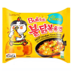 Buldak Cheese Hot Chicken Flavor Ramen Korean Noodles 140G - Spicy Stir-fried Instant Noodles With Rich Savoury Cheese Powder Cr