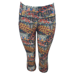 High Waist Funky 3 4 Leggings - Wild - Ladies XL - 38