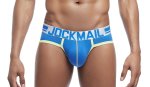 Jockmail Briefs - Sky Blue And Lime Green With White Band