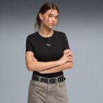 Puma Womens Essential Centered Cat Logo T-Shirt In Black - Black 2XL