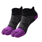 Sports Five Finger Socks Running Fitness Split Toe Socks - Purple Size L