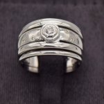 9CT White Gold Trip-set Ring
