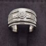 9CT White Gold Trip-set Ring