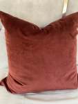 Maroon Velvet Feather Inner Scatter 50X50