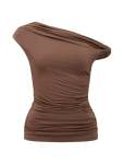 Rylee Tipped Shoulder Top - 18 Earth