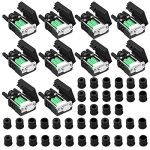 Anmbest 10PCS DB9 Female Breakout Connector DB9 Solderless RS232 D-sub Serial To 9-PIN Port Terminal Adapter Connector Breakout