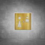 Reception Sign D01 - Brushed Brass
