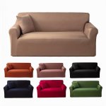 1PC Polyester Sofa Slipcover Non-slip Elastic Solid Color Sofa Cover Couch Cover Furniture Protector For Bedroom Office Living R