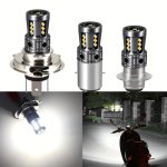 1PC Motorcycle LED Headlight H4 Bulb High low Beam S2 BA20D P15D H6 Headlamp Bulb 12V Fog Light White Drl For Motor Scooter Moto