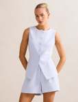 Chloe High Neck Waistcoat - 16 Cloud Blue Suit