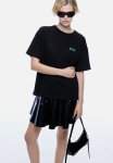 Boxy-style Printed T-Shirt - Black wicked