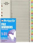 1-31 Divider Board – A4 Pastel – FIL022