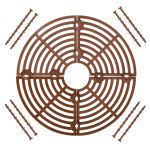 2PCS Brown Plant Guardrail Set 30CM Diameter With 8 Nails