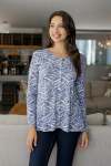 Anna - Button Through Cardi Inked Nature - Size 5 XX Large