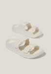 Cotton On Bronte Double Buckle Slide - White