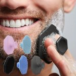 Hexagonal Silicone Face Wash Brush Manual Facial Exfoliation Massage Cleaning Brush Handheld Face Wash Pad For Deep Cleansing An