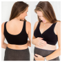 2-PACK Crop Top Nursing Bra B-d Cups - X Large 38 / 2X Black