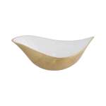 White & Gold Decorative Bowl - 14X37X20CM