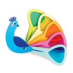 Wooden Toy Peacock Colours