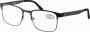 Reading Glasses Trendy With Pouch Matt Black Frame 1.00