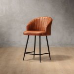 Monet Leather Counter Bar Chair Bourbon