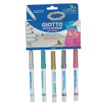 Giotto Decor Metallic Paint Markers Water Based 5 PC