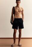 Seersucker Swim Shorts - Black
