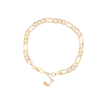 Goldair Gold Figaro Chain Link Bracelet - Gold