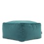 Jane Velvet Square Pouffe Ottoman - Teal