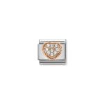 Classic Heart W pave Cz Link