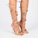 Meadow 1 Heel - Gold - Gold 8