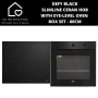 Defy Black Slimline Ceran Hob + Eye-level Oven Box Set - 60CM