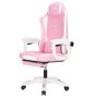 Deli Gaming Chair - White And Pink