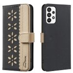 Rfid Color-blocked Floral Phone Case Compatible With Galaxy A73 5G