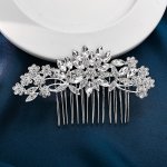 Elegant Exquisite Romantic Glamorous Flower Hair Comb Women Girls Casual Party Wedding Supplies Princess Fairy Style Bridal Fres